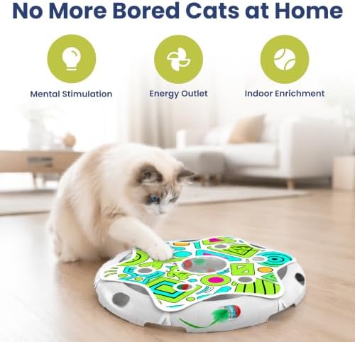 PAWSPIK Spin & Chase Interactive Smart Cat Toy