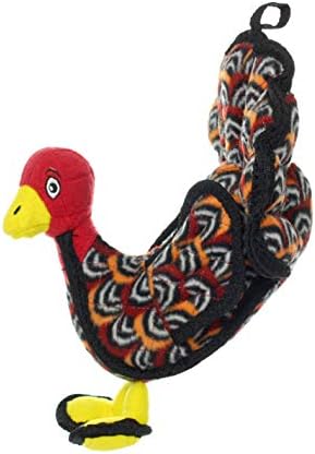 TUFFY® : 2 Pack Jr Turkey Dog Toy: Ultra Durable Plush Toy with Multiple Layers & Reinforced Seams, Washable and Floats, Original Construction