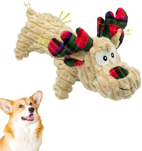 Dog Toys Squeaky Interactive Deer Shape Toy