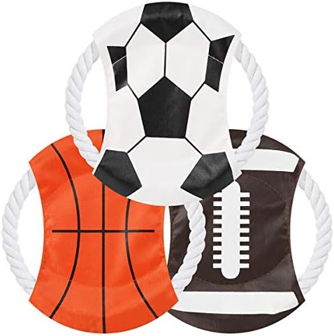 Dog Toys Flying Disc Rope Toy Chew Toys 2 Pack for Dogs Flying Discs Training Cotton Rope-Dog Toy Pack Set DT1-2P Rambon Ball
