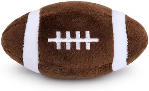 LUOZZY Plush Rugby Dog Chew Toy Stuffed Football Ball for Puppy Training