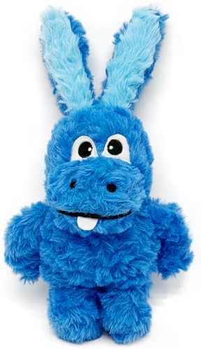 Donkey Squeaky Plush Dog Toy for Small Medium Large Dogs, Blue