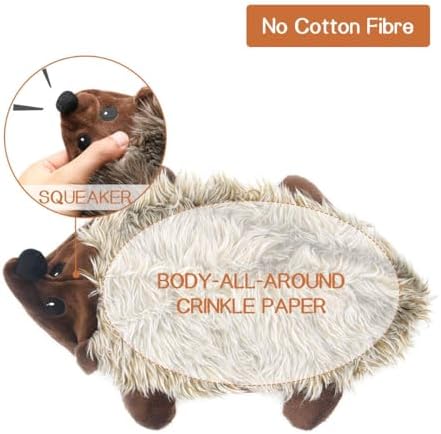Dog Squeaky Toys for Small Dogs, Puppy Toys for Teething Cute Hedgehog | Stuffed Plush Small Breeds Toys Bundle Natural Puppy Rope, Dog Chew for Puppies Pet for Pet