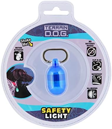 Terrain Dog Light for Dog Collar, Waterproof Light, Motion Activated Light, Blue
