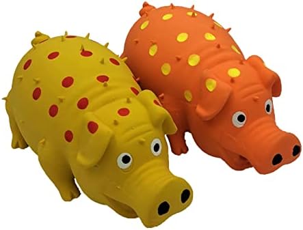 2 Pack Latex Pig Dog Toys that Oinks for Small Medium Large Dogs