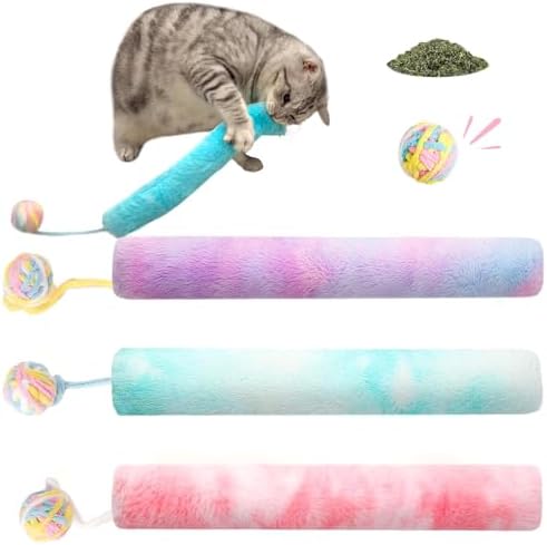 Cat Kicker Toy Large 3pcs, Cat Catnip Toys with Bell