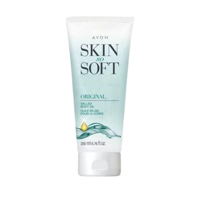 AVON Skin So Soft Original Gelled Body Oil with Jojoba Oil – 24-Hour Hydration, Body Moisturizing Gel for Dry & Sensitive Skin – Non-Greasy, Fresh Herbal Scent, Dermatologist Tested – 6.76 fl. oz