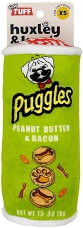 Huxley & Kent Tiny Tuff Plush Dog Toy, Puggles Can