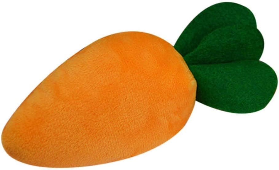 4 Pcs Soft Dog Toys Cute Carrot Plush Chew Squeaker Plush Dog and Cat Toys with Multi-Squeaks Sound Pet Puppy Supplies