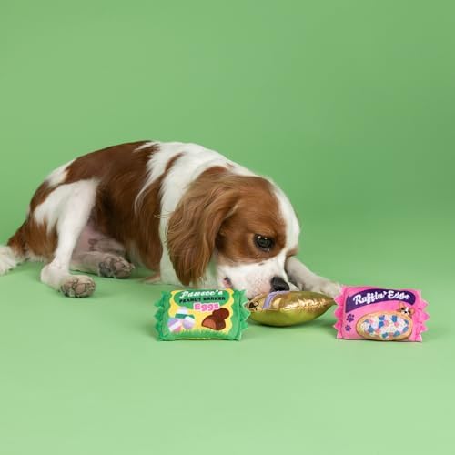 Fringe Studio Plush Dog Toy, 3 Pieces Set, Egg-STRA Sweets, Petshop Collection (662100)
