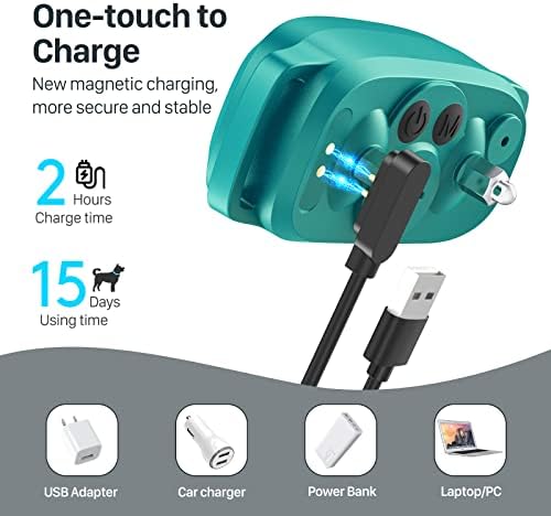FAFAFROG Dog Bark Collar, Rechargeable Smart Collar, Anti Barking Training Collar with 5 Adjustable Sensitivity Beep Vibration, Bark Collar for Large Medium Small Dogs (Clear)