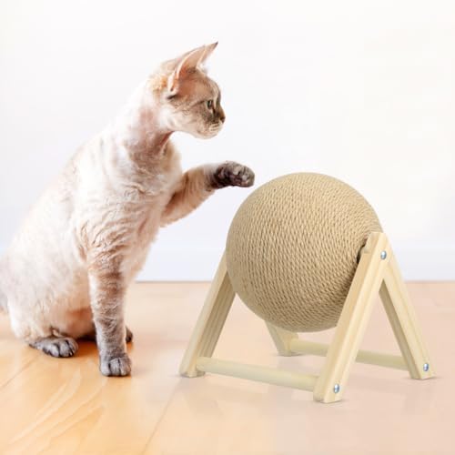 STOBOK Cat Scratching Ball Cat Scratcher Kitten Scratching Toy for Indoor Cats Claw Care and Exercise Stable Pet Supplies for Home Pet Shops Shopping Malls Shops 8.66 X 7.08 X 6.29 in