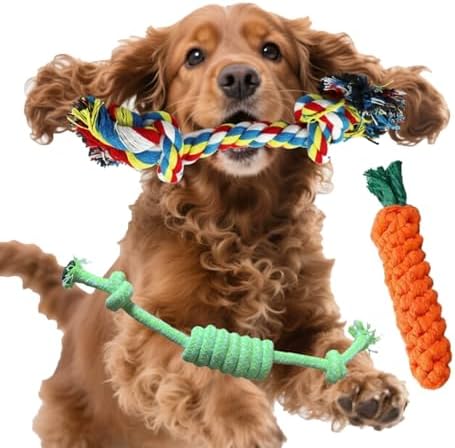 Dog chew Toys for Aggressive chewers, Durable Carrot Dog Toys, Sturdy Tooth Cleaning Dog Toys for Medium and Small Dogs, Interactive Dog chew Toys for Boredom Relief and Training