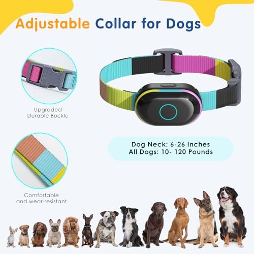 2-in-1 Dog Shock Collar and Bark Collar for Dogs– 2000FT Dog Training Collar with Remote, IP67 Waterproof e Collar with Anti-Bark/Beep/Vibration/Shock Modes for Small Medium Large Dog