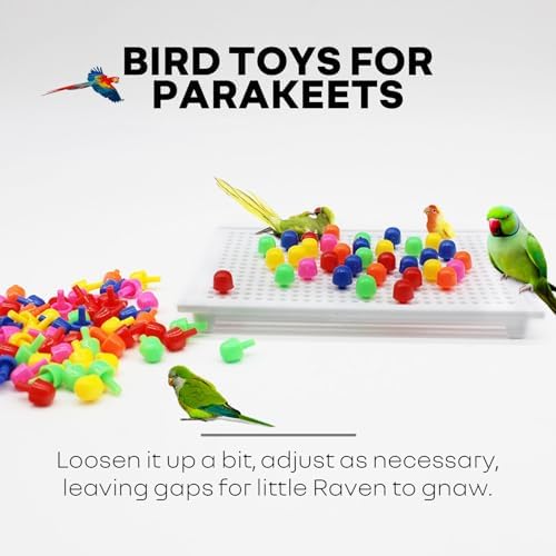QBLEEV Parrot Puzzle Toys for Parakeets, Cockatiel & Conure - Bird Intelligence Training & Foraging Toys