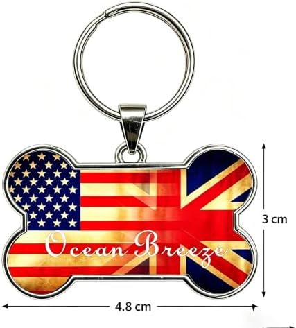 HSIAHOU Custom Pet ID Tags, Personalized Dog Tag Cat Tag(EU-US)