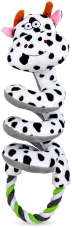 Interactive Squeaky Dog Toy, Soft Chew Tug Toy for Small Medium Dogs