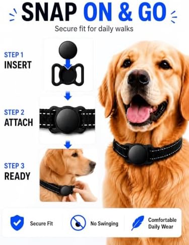 GPS Dog Tracker Collar (iOS & Android) - Smart Activity Real-Time Tracking | No Subscription Pet Finder Tag Works with Google Find Hub & Apple Find My App, Anti-Lost for Keys, Cat Kitten Items Grey