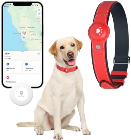 New GPS Tracker for Dogs: Smart Pet Collar with Real-Time Tracking,No Monthly Fee/Subscription (iOS & Android) Waterproof, Anti-Lost,365-Day Long Battery Life GPS Tracker Dog Collar(Tracker Included)