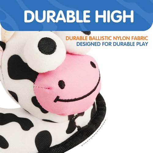 Floating Dog Squeaky Water Pool Toys Water Fetch Toys for Small Medium Dogs, Quick-Dry Waterproof, Machine Washable, Lake & Beach Interactive Summer Dog Toy Cow
