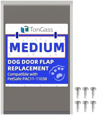 TonGass PAC11-11038 Medium Dog Door Flap Replacement | 8"x12.44" Pet Door Replacement Flap with Magnetic Closure for PetSafe Freedom Dog & Cat Door, Weather-Proof & Warp-Resistant