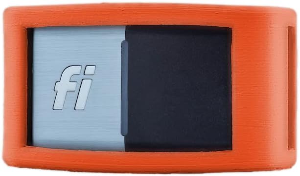 Fi Fastener Flex for Fi Series 2 Smart Dog Collar Beacon GPS Dog Tracker - Version 2, Smaller and More Flexible (Orange) (Fi GPS Tracker and Collar Not Included)