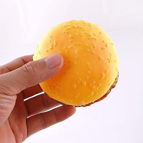 Hamburger Squeaky Toy Bite-Resistant Hamburger Dog Toys Squeaky Chewing Toys Tooth Cleaning Dog Supplies, Golden Retriever Teddy Pets Dog Training, Sofa Damage Prevention, Hamburger Pet Toys (4 pc)
