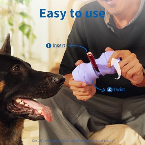 PetClan Chewise Bully Stick Holder for Large Dogs, Metal Teeth Chew Holder