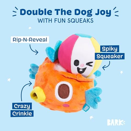 BarkBox Air Head Rip & Reveal Interactive Plush Dog Toy