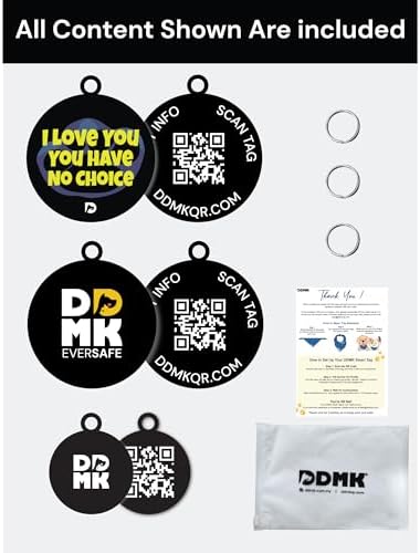 DDMK Smart Pet Tag Set | Includes 3 Tags | QR Code for Instant Alerts | Custom Pet Profiles | Durable & Waterproof | No Subscriptions or Fees |32-I Love You You Have NO Choice