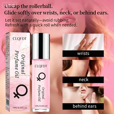 Original Perfume Oil for Women, 10ml Roll-On Fragrance with Lychee, Raspberry, Rose & Musk, Long Lasting Scent, Unique Floral Fruity Perfume