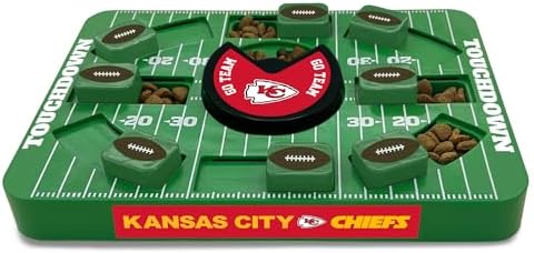 Pets First Kansas City Chiefs Large Puzzle Puzzle Toy, New Size, Interactive Slow Feeding Toy