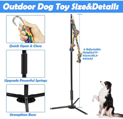 Tether Outdoor Dog Toy,Interactive Exercise Game in Yard Park