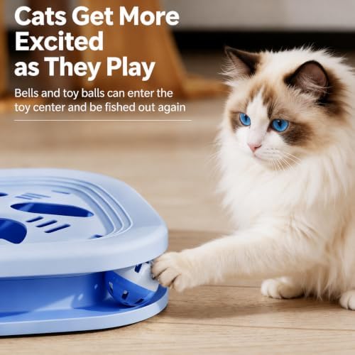 Interactive Cat Toys for Indoor Cats, 2-in-1 (Blue)