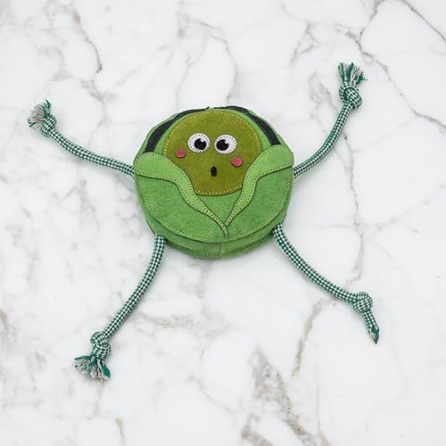 Fuzzl Eco Leather Super Sprout Natural and Tough Dog Toys - Long Lasting Chew Toys for Aggressive Chewers - Strong Dog Toy for Dogs and Puppy