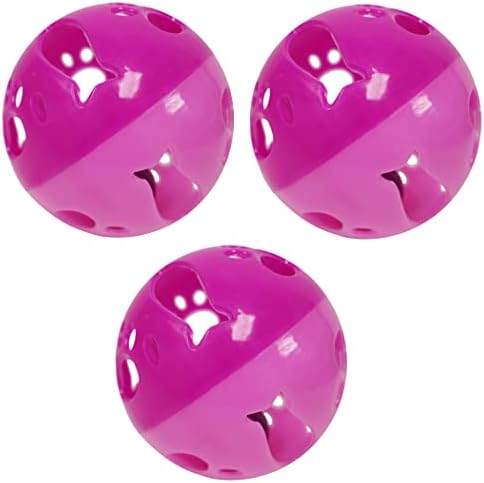 Large Cat Ball Toy with Bell – Pink (3 Pack)