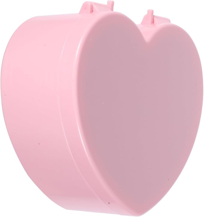 jojofuny Heart Shaped Jewelry Box Double Layer Decorative Storage Case with Mirror Desktop Organizer for Necklace Earrings Rings 5.31 X 5.31 X 2.16 in Gift for Girls