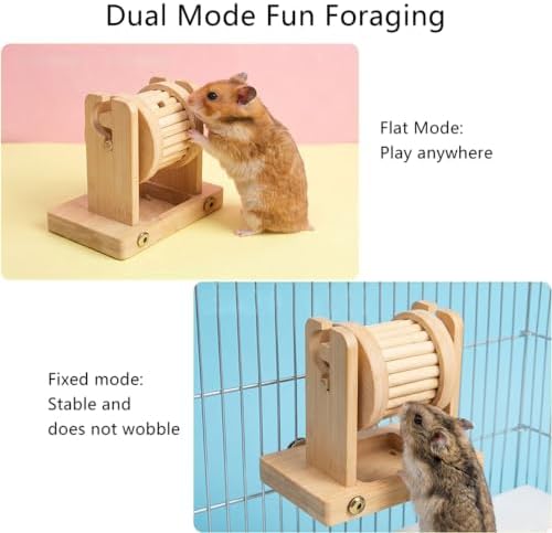 Enrichment Toy, Hamster Foraging Wheel Treat Dispenser for Small Rodents