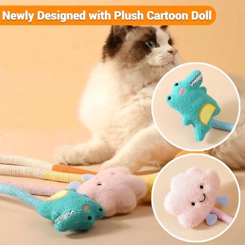 Kingtree Cat Rope Toys, 2PCS Cat Toy Chew Ropes for Cats Teeth Cleaning