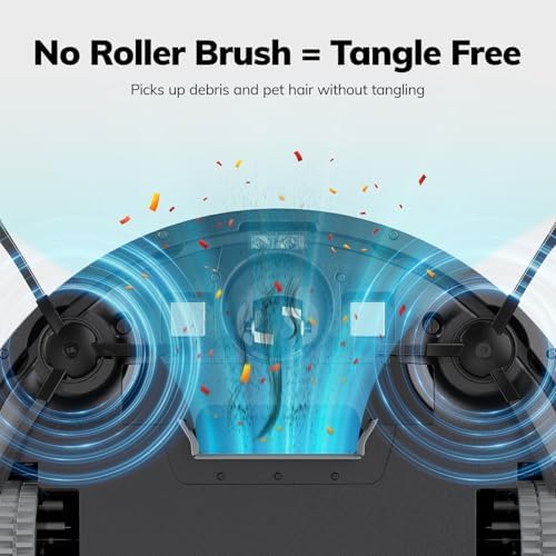 ILIFE V2 Robot Vacuum Cleaner, Tangle-Free Suction | 120 Mins Runtime, Slim, Self-Charging Robotic Vacuum Cleaner, Ideal for Pet Hair and Hard Floors