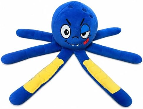 Octopus Dog Toy, Squeaky Plush Toy for Small and Medium Dogs | Funny Octopus Dog Toy with 6 Floppy Tentacles, Squeaker, Crinkle Sounds and Tiny Treat Pockets for Small and Medium Dogs