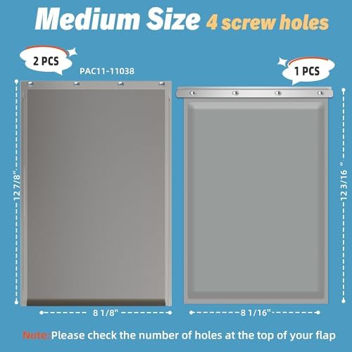 3-Flap Medium Dog Door Replacement Flap with Screws | Compatible with PetSafe Freedom PAC11-11038, Extreme Weather, Durable Flexible Flap, Dog Door Replacement, 12 7/8" x 8 1/8"