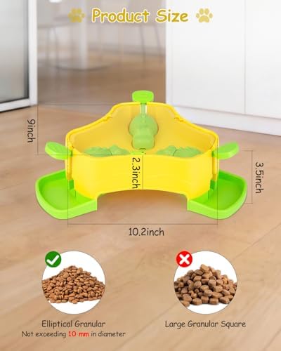 Dog Puzzle Toy, 3-in-1 Interactive Dog Puzzle Toys Press-Type Dog Treat Dispenser Toy Dog Enrichment Toy No-Slip Dog Slow Feeder Interactive Brain Training Toy for Smart Dog Cat, Green