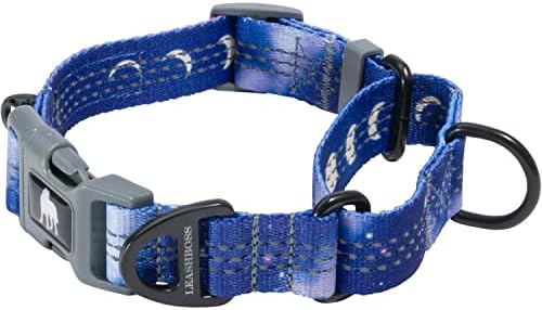 Leash Boss Martingale Collar for Dogs | Reflective Nylon Dog Collar for Large Dogs, Medium and Small Dogs | No Pull Pet Training Collar | Quick Release Buckle, Adjustable Pet Collar