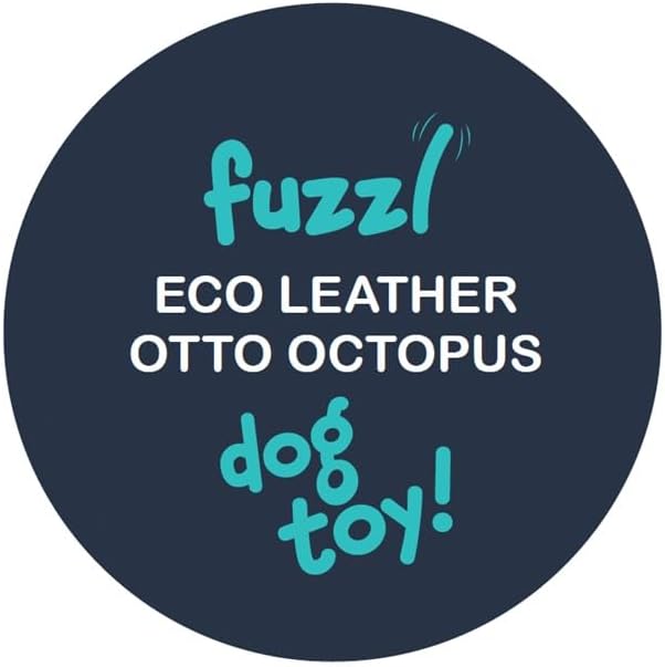Fuzzl Eco Leather Otto Octopus Natural and Tough Dog Toys - Long Lasting Chew Toys for Aggressive Chewers - Strong Dog Toy for Dogs and Puppy