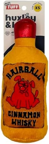 Huxley & Kent Tiny Tuff Plush Dog Toy, Hairball Cinnamon Whisky