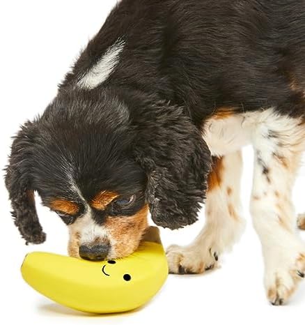 Petface Latex Banana Soft Chew Dog Toy, Small