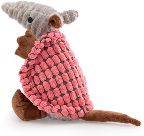 Hollypet Armadillo Squeaky Puppy Dog Toys for Small Medium Dogs, 8"