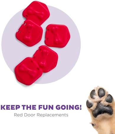 Outward Hound by Nina Ottosson Extra Doors for Dog Brick Interactive Dog Puzzle - 5 Pack, Red