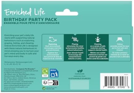 Oxbow Birthday Party Pack, Rabbit & Guinea Pig Toys, Bunny Enrichment Toys
